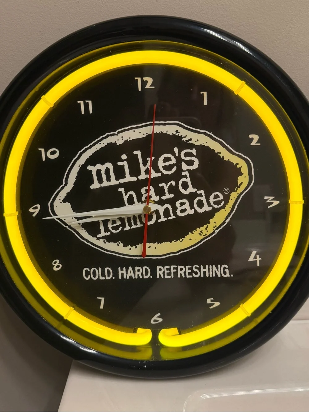 RARE Mike's Hard Lemonade Vintage Neon Wall Clock Sign 12